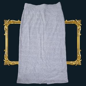 GAP - Heather Gray Stretch Ribbed Pencil Skirt